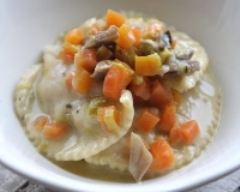 Raviolis facon blanquette de veau